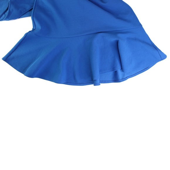 Zara NWT Electric Blue Open Back Dress with Ruffle and Frill Skirt Hem Small - Picture 9 of 12